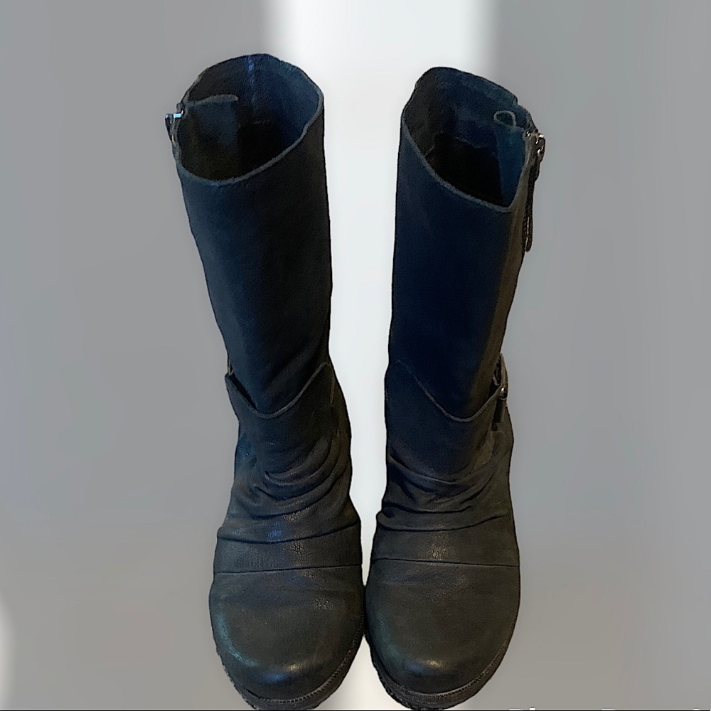 Vince Camuto Black leather Moto Boot